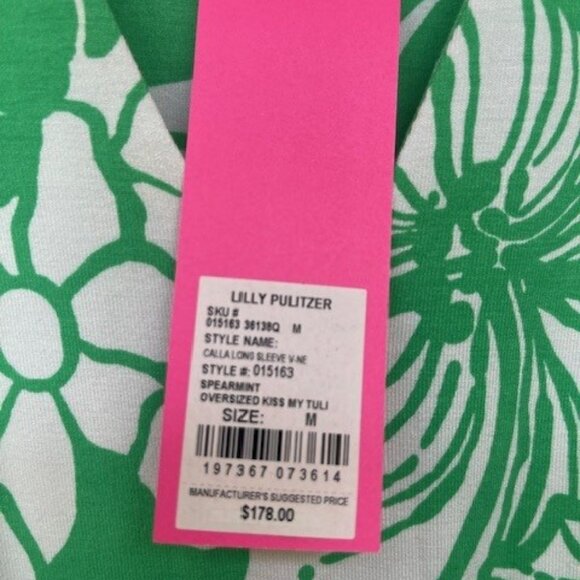 LILLY PULITZER CALLA LONG SLEEVE VNECK DRESS - NWT - Picture 4 of 7